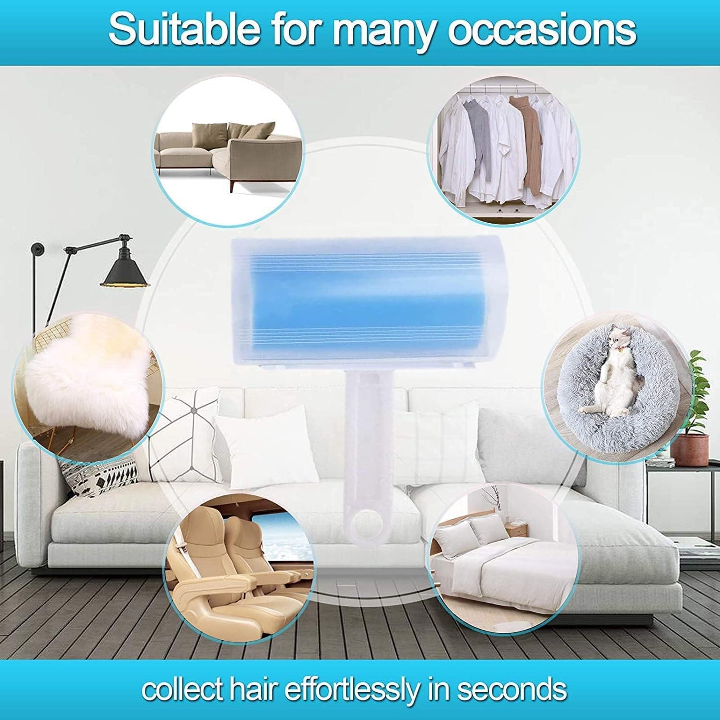 Reusable Lint Roller with Cover